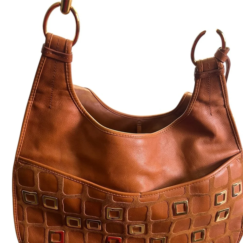 Christian Dior 61  Caramel Color Hobo with 2 Charms